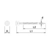 DAIDOHANTO Power Plus Screw for Stainless Tile VP 4x75