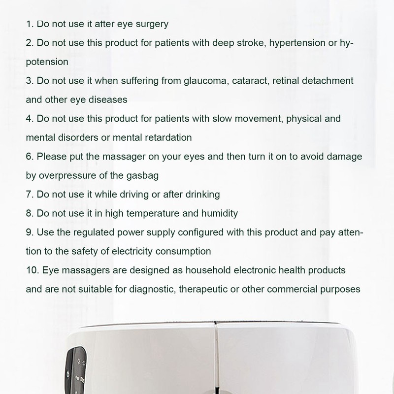 Electric Eye Massager Gas Bag Hot Compress Relieve Fatigue Eye