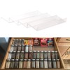 AyeVision Set of 4 Spice Jars Rack Plastic Drawer Organizer