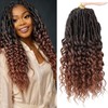 14 Inch Deep Faux Locs Crochet Hair - 8 Packs