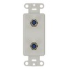 Leviton 40682-W CATV Video Decora Insert Flush Mount Jack, White