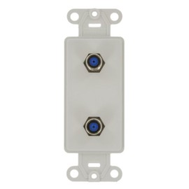 Leviton 40682-W CATV Video Decora Insert Flush Mount Jack, White
