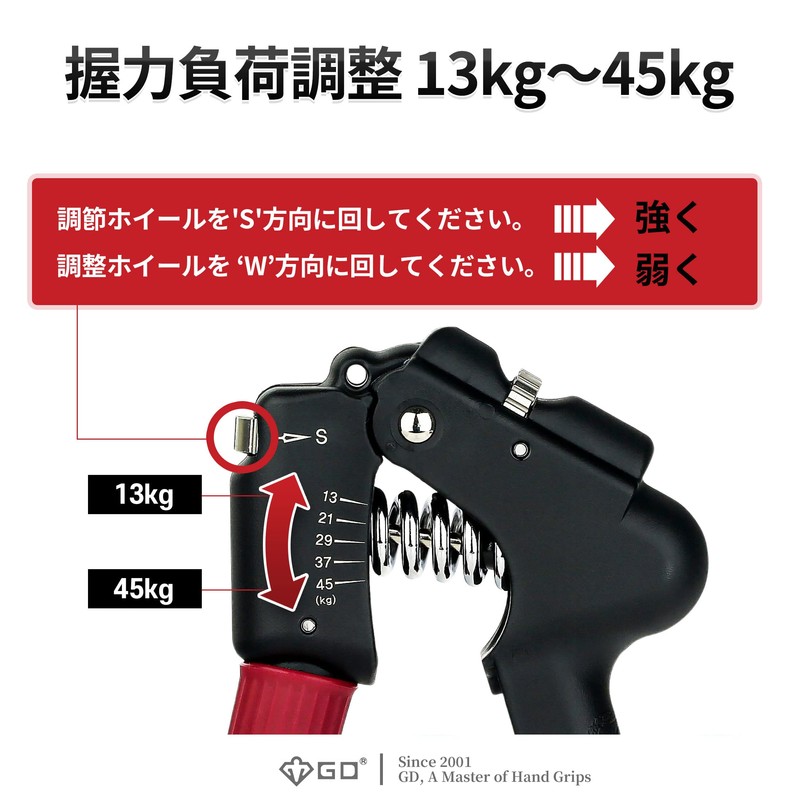 GD Grip Pro Hand Grip (28.7 - 98.3 lbs (13