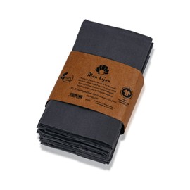 mon bijou® - 6 Pleasantly Soft Fabric Napkins Dark Grey I 100% Sustainable Organic Cotton Certified according to GOTS I 45 x 45 cm I Ideal for Holidays I Christmas, Easter, Kitchen, Dining Table