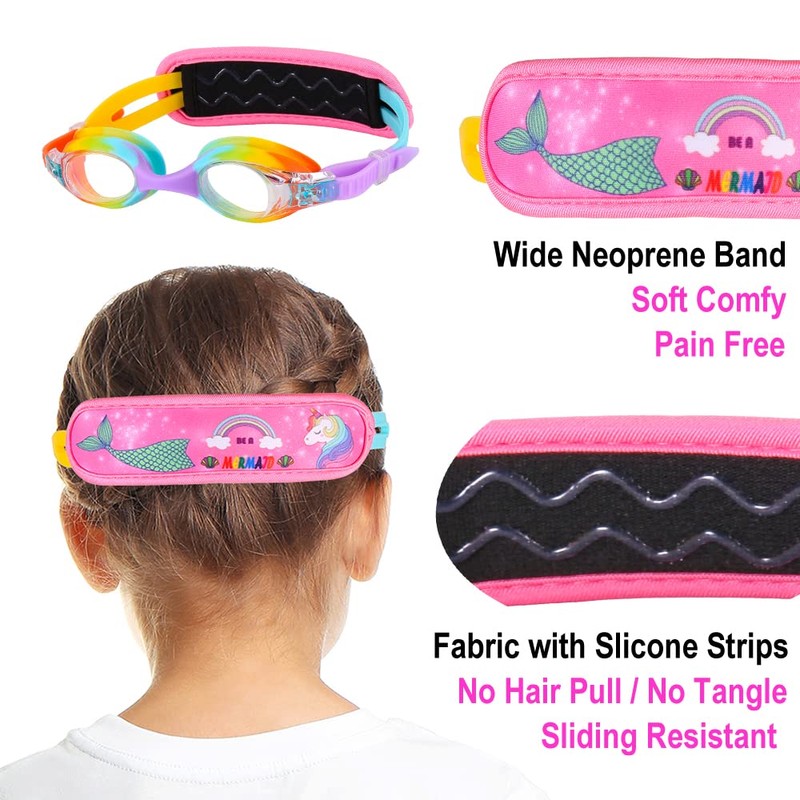 RUIGAO Swim Goggles For Kids 3-6, Toddler Swimming Goggles No