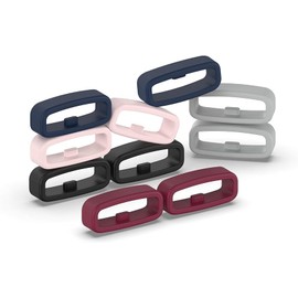 6Pcs Multi Color Fastener Rings Compatible for Garmin Venu 2S Venu 3S Vivoactive 4S Vivosport Vivosmart HR,Bands 6-PACK Security Loop Holder Keeper Retainer Fixed Non-Slip Silicon Loops Accessories