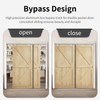 DIYHD 96" Ceiling Mount Bypass Pocket Sliding Hardware Raw Material