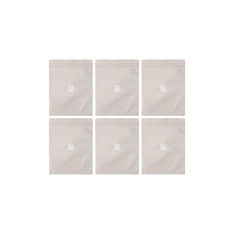 Marna Marna K766BE Bread Freezer Bags, Beige, Set of 6