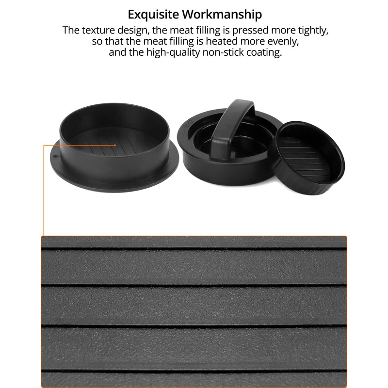 QWORK® Burger Press with 50 Burger Paper, Burger Maker Kit