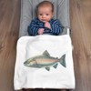 Azeeda 'Wild Salmon Fish' Cotton Baby Blanket/Shawl (BY00044909)