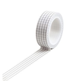 TEHAUX 7pcs Grid Washi Masking Tapes DIY Scrapbook Journal Kit Photo Album DIY Tape Mixed Colors Sticky Paper Rolls for Crafting