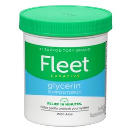 Fleet Laxative Glycerin Suppositories for Adult Constipation, Adult Laxative Jar