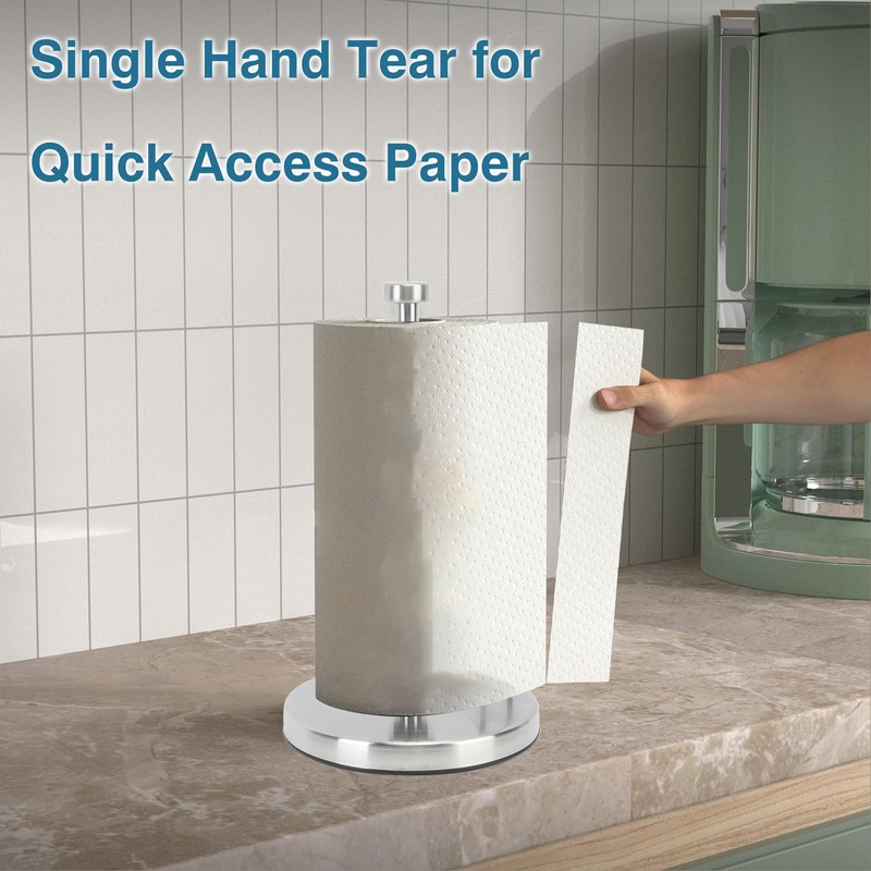 Paper Towel Holder with Damping Effect Stainless Steel Punch Free