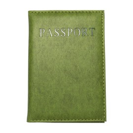 Spirtan Leather Passport Cover Case - Solid Pattern Family Passport Case for Travelling - Unisex Design Faux Leather - Light Green