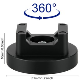 Yookeer 15 Pcs Magnetic Zip Tie Mount Base Black Magnetic Cable Clips Wire Holder Multipurpose Cable Ties Management Base Electrical Supplies for Wire (31 mm)