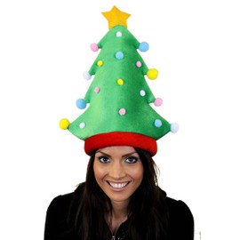 CHRISTMAS TREE HAT PERFECT FOR CHRISTMAS FANCY DRESS FUNNY NOVELTY XMAS ACCESSORY - X1 CHRISTMAS TREE HAT