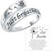 Anillo de plata de ley 925 con texto en inglés