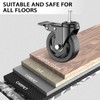 Casters Set of 4,3 inch Threaded Stem Caster Wheels,1/2"-13 x