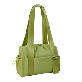 Mini Gym Bag for Women Girls Small Gym use Tote Bag with Wet Compartment Waterproof Travel Duffle Bag Cute Workout Sport Bag - Color: Green