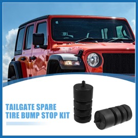 A ABSOPRO - Kit de tope de neumático de repuesto para portón trasero para Jeep Wrangler JL 2018-2023 - Tope de tope de poliuretano extendido, 2 piezas de repuesto