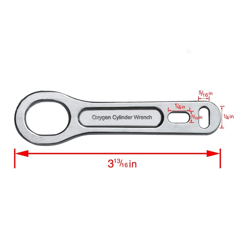 iGuerburn Small Heavy Duty Metal Oxygen Cylinder Tank Wrench O2