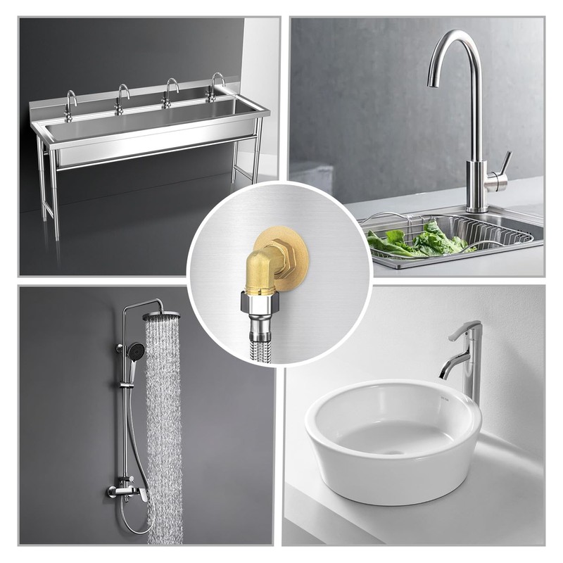 Worldwhere Wall Mount Commercial Faucet Installation kit,Brass 2 Pack Backsplash