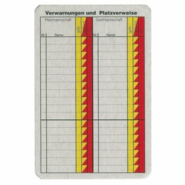 Erima Uni play note cards football referee, white, one size