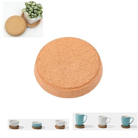 Round Cork Coasters Set of 16 – 4" Absorbent Heat-Resistant Non-Slip Coasters for Drinks, Coffee, Tea, Cups – Reusable Tabletop Protectors for Home or Office