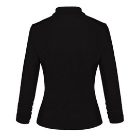 Hybrid & Company Women Premium Nylon Ponte Office Blazer JK1131 1073T Black XL