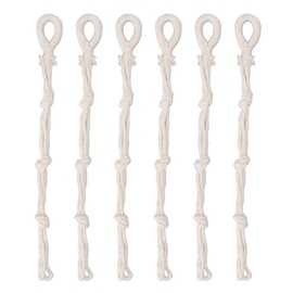 6 Pcs Macrame Plant Hanger Braided Cotton Rope Adjustable Hanging Plant Holder for Indoor Outdoor