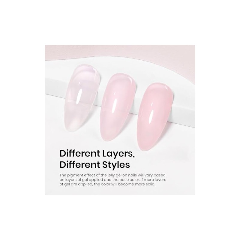 Beetles Neutral Gel Nail Polish 15ml Jelly Nude Pink Gel