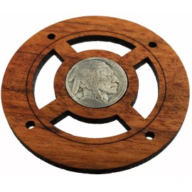 C. B. Gitty "Buffalo Nickel" (Front Side) Vintage Coin Sound Hole Cover for Cigar Box Guitar