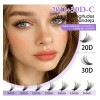 Extensiones De Pestañas Kit 280pcs 2030d Curvatura C 9-16mm