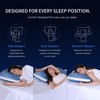 Dreamara Side Sleeper Pillow, Cooling Crescent Memory Foam Queen Pillow