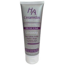 Mascarilla Selladora de Color Platino y Beige con Ácido Hialurónico Acondicionador Mechas Rubio Loquay