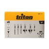 Triton 1/2" Router Starter Kit 6pce, Silver, 414040