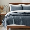 EVERGRACEHOME 100% Cotton Box Stitch Quilt Bedding Set King Size