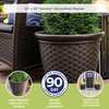 Suncast Sonora 22 Inch Plastic Wicker Indoor or Outdoor Decorative