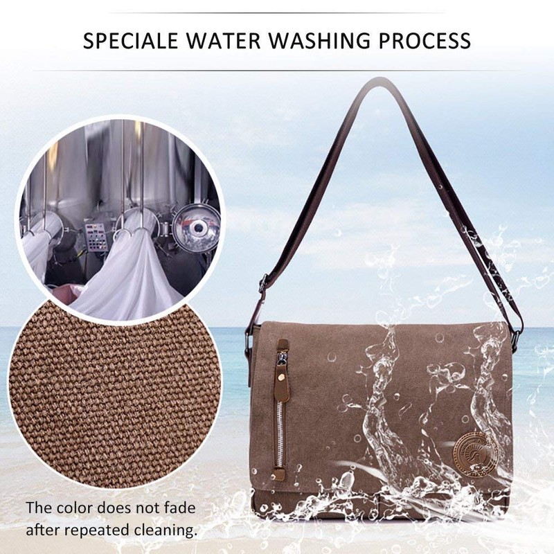 Unisex Messenger Bag Casual Canvas Bag Shoulder Sling Bag Satchel