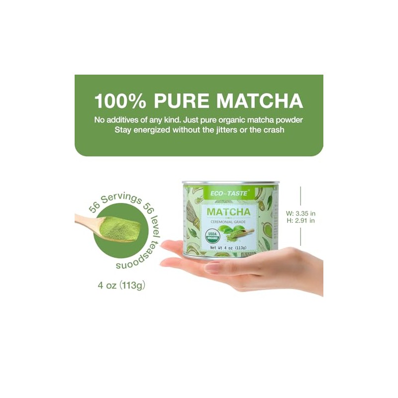 Polvo de té verde matcha orgánico, 114 g (4 oz.)
