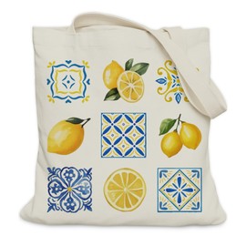 LUERHUI Lemon Gifts Tote Bag for Women Girls, Italian Travel Gifts Tote Bag for Lemon Lovers