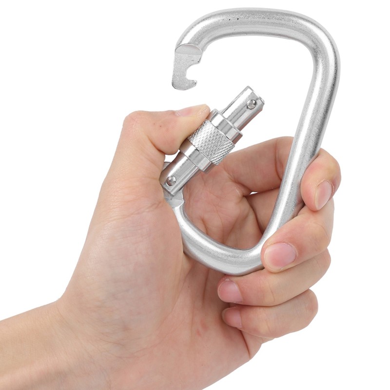 High Load Bearing Master Lock Outdoor Screwgate D shaped Carabiner
