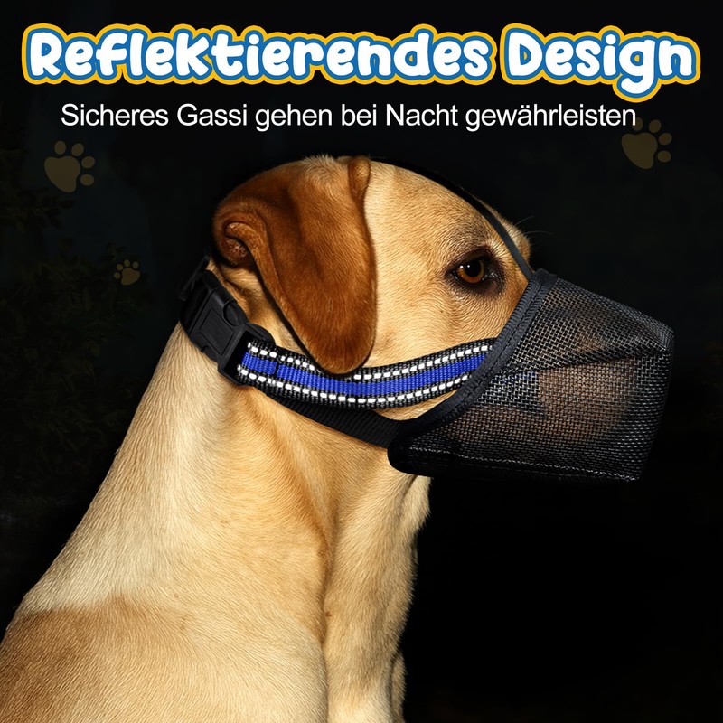 Kiiwah Dog Muzzle, Breathable Muzzle for Medium Dogs with Mesh
