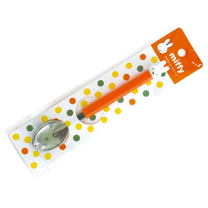 Kaneshotouki 404132 Miffy Spoon with Mascot Cutlery, Red, Red, 5.9