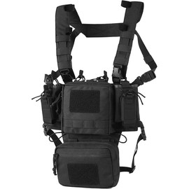 VOTAGOO Chest Rig-Sport Chest Rig New, Adjustable & Detachable Molle Micro Chest Rigs - Color: Black