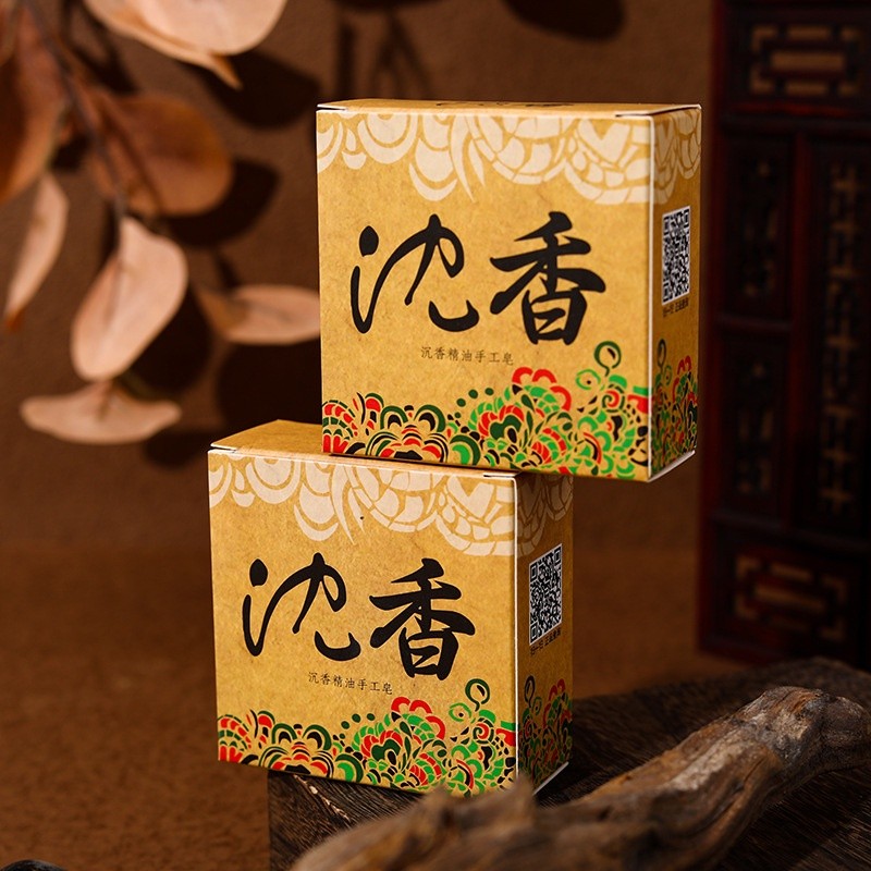 80g Agarwood Handmade Essential Oil Soap Sophora Ginseng Cleansing Soap