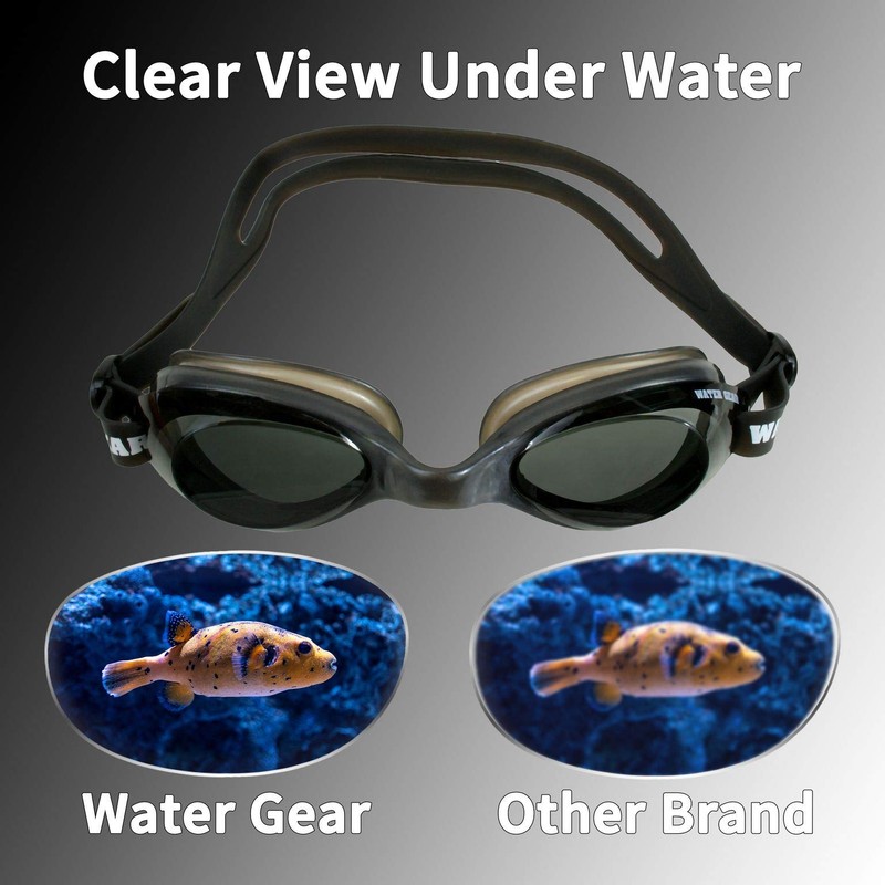 Water Gear Razor Anti-Fog Goggle (Smoke W/Smoke Frame)