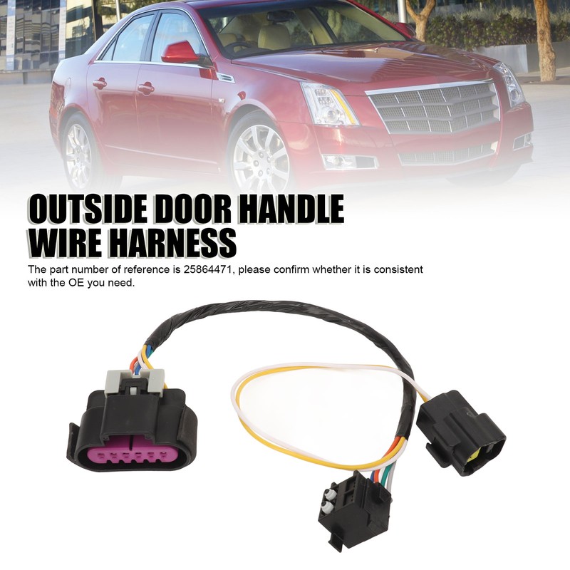 Exterior Door Handle Wiring Harness 25864471 Left Front Reliable Stable