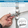 GB5-1 4-1/2 Inch Intersystem Bonding Bridge with White Plastic Cover