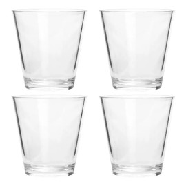 Home Ideas Set 4 Vasos Old Fashioned Liso Acrilico 440 Ml C/u Cs-15
